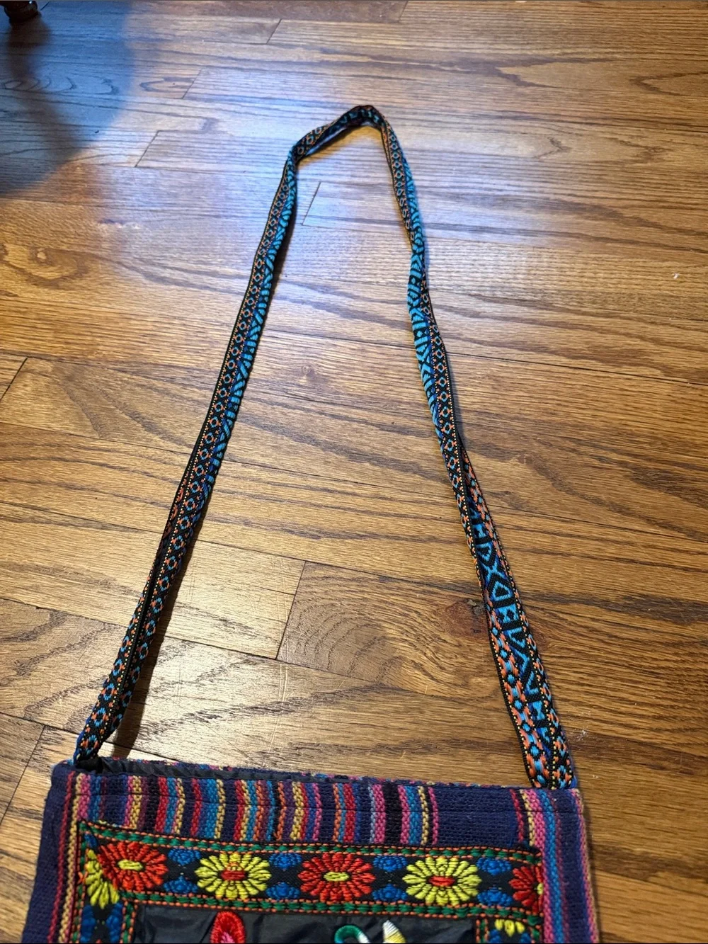 Handwoven Embroidered Crossbody Bag - Multicolor